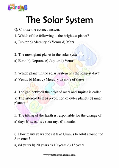 The-Solar-System-Worksheets-Grade-3-Activity-2