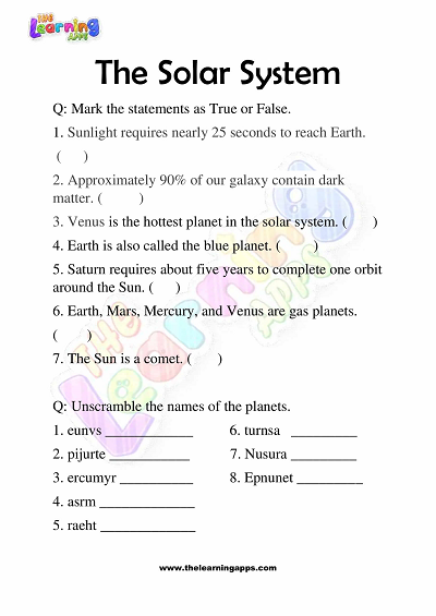 The-Solar-System-Worksheets-Grade-3-Activity-4