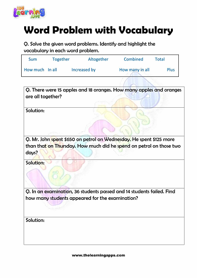 Word-Problem-with-Vocabulary-Worksheets-Grade-2-Activity-1