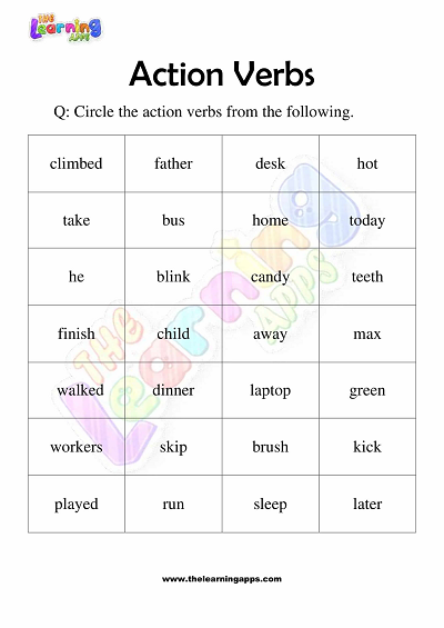 Action-Verbs-Worksheets-for-Grade-3-Activity-4