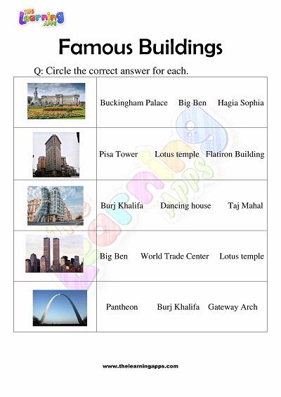 Famous-Buildings-Worksheets-for-Grade-3-Activity-6