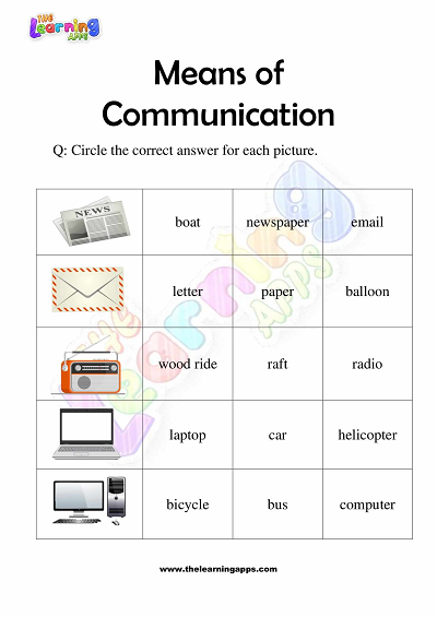 Means-of-Communication-Worksheets-for-Grade 3-Activity-6