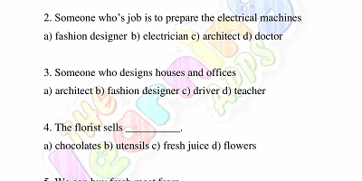Professions-Worksheets-for-Grade 3-Activity-9 Professions-Worksheets-for-Grade 3-Activity-9