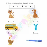 幼稚園の活動のための3文字のCVC単語ワークシート-1