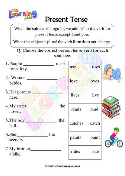 Present Tense Worksheet 1st Grade 7