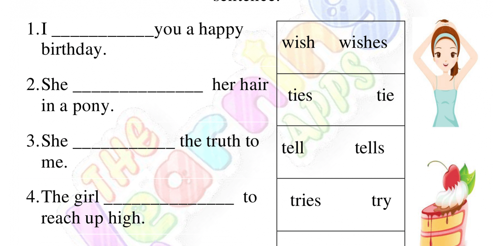 Simple Present Tense Worksheets for Grade 1 - Activity 6