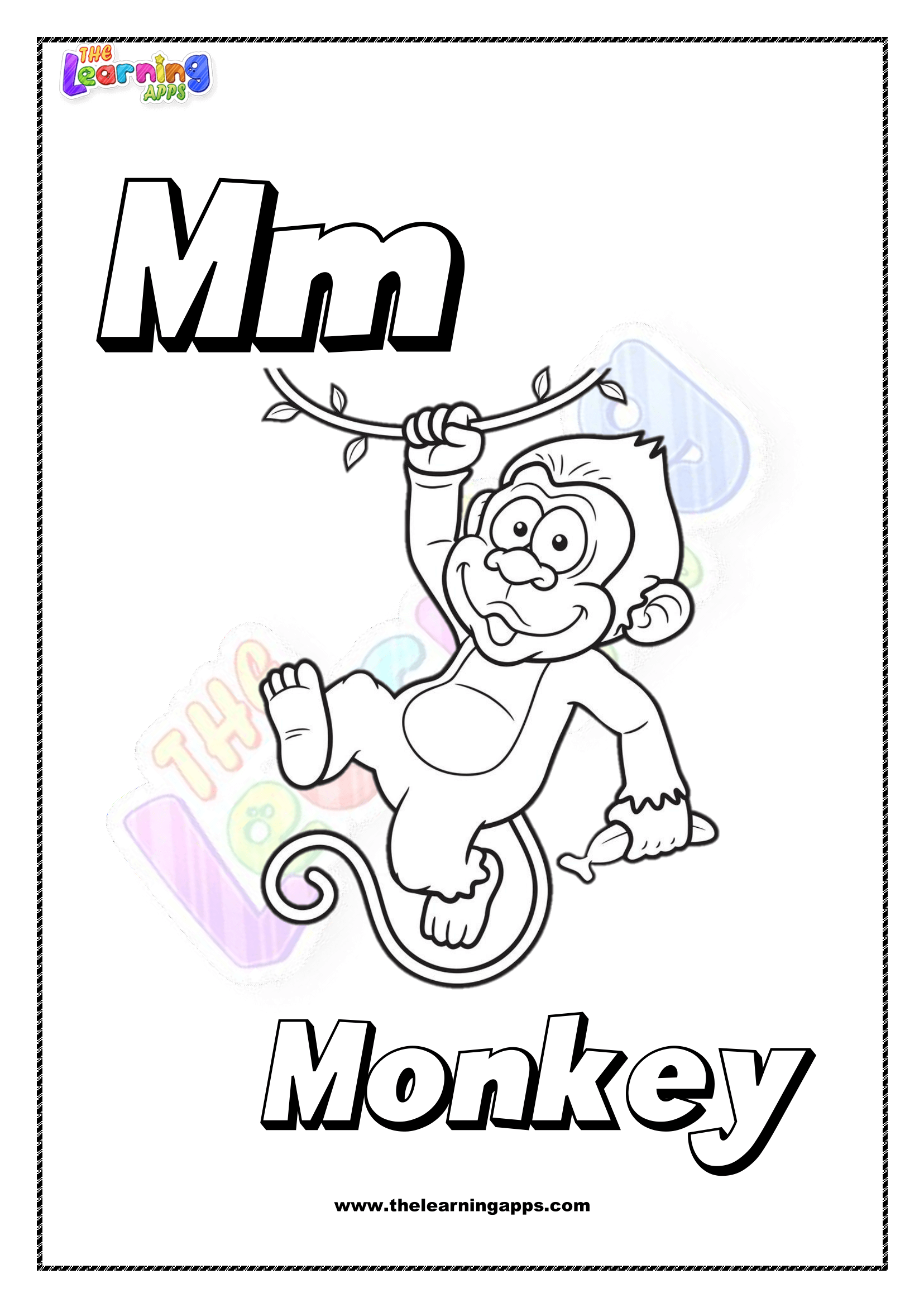 Animal M Printable For Kids - Worksheet