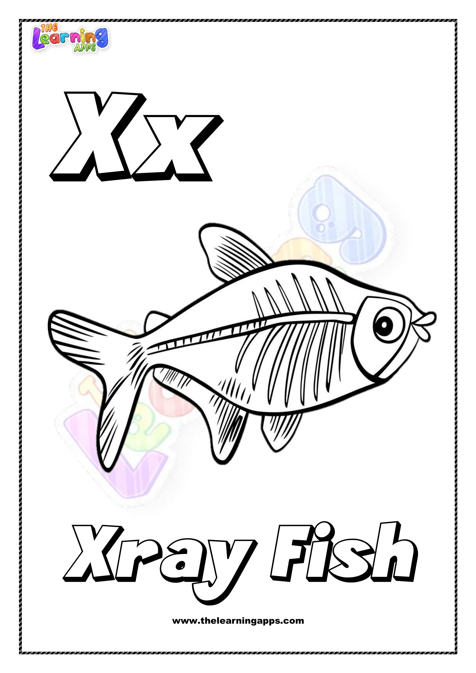 Animal X Printable For Kids - Worksheet