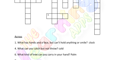 Crossword Puzzles for Grade 3 - Activity 1