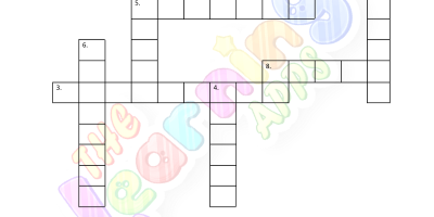 Crossword Puzzles for Grade 3 - Activity 10