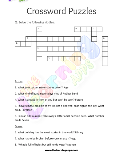Crossword Puzzles for Grade 3 - Activity 2