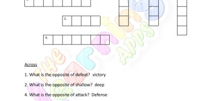 Crossword Puzzles for Grade 3 – Activity 4 Crossword Puzzles for Grade 3 - Activity 4
