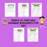 Grammar Worksheets Printable Bundle