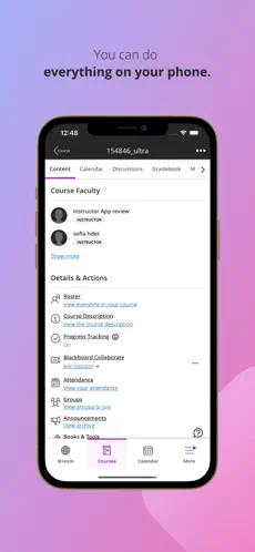 Blackboard Learn-app foar studinten