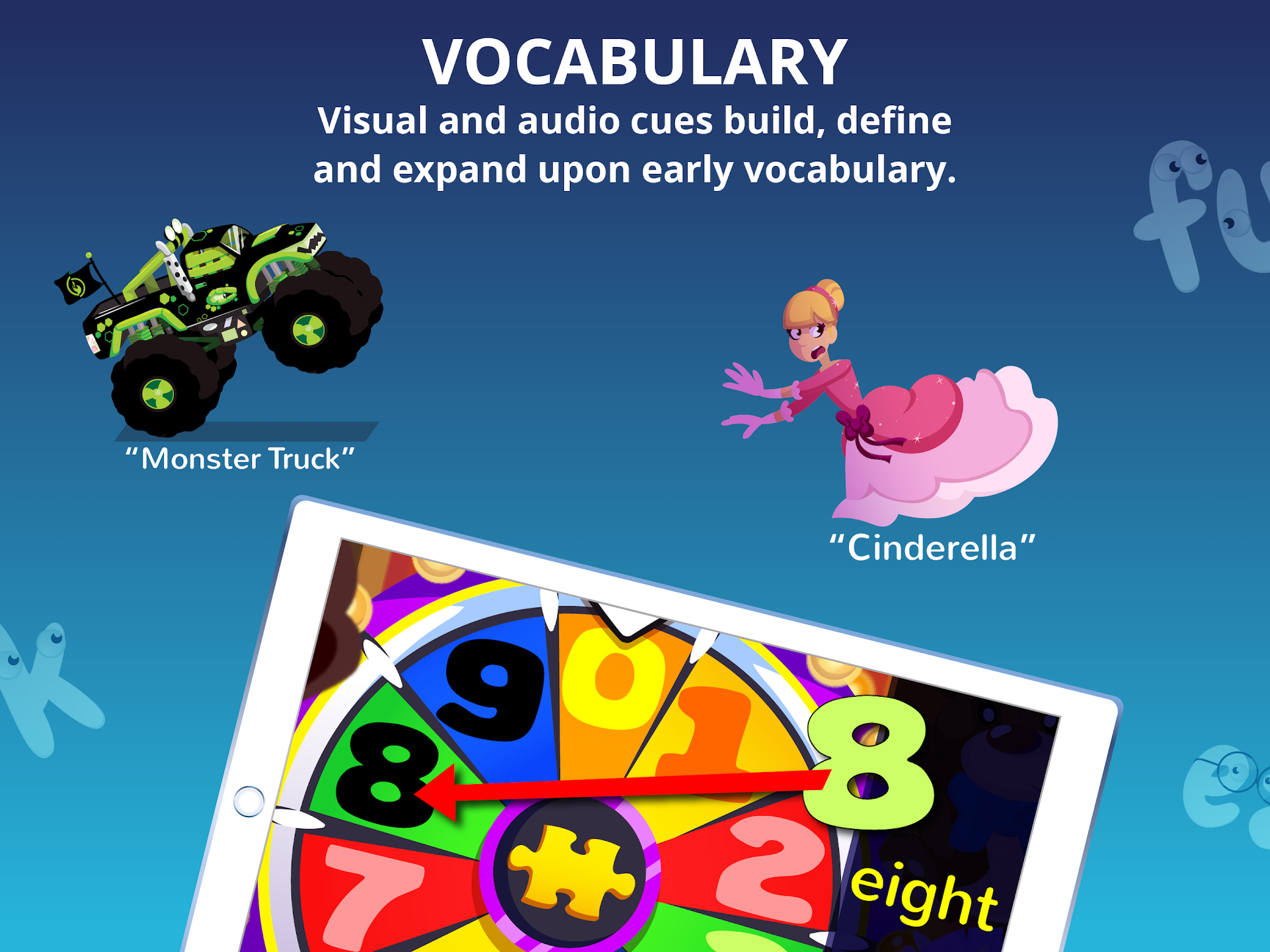 Wonster Word learning games for kindergarten kids