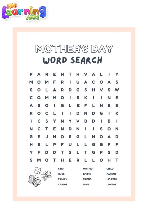 Mother's coloring pages for kids - Thelearningapps