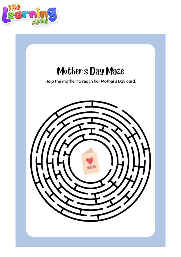 Mother's coloring pages for kids - Thelearningapps