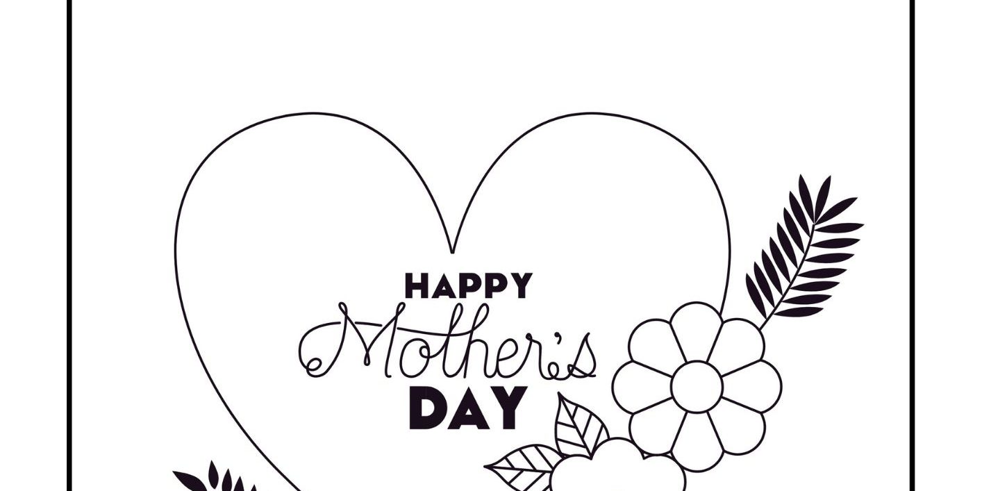 Mothers Day Worksheet – 6 Mother's coloring pages for kids - Thelearningapps