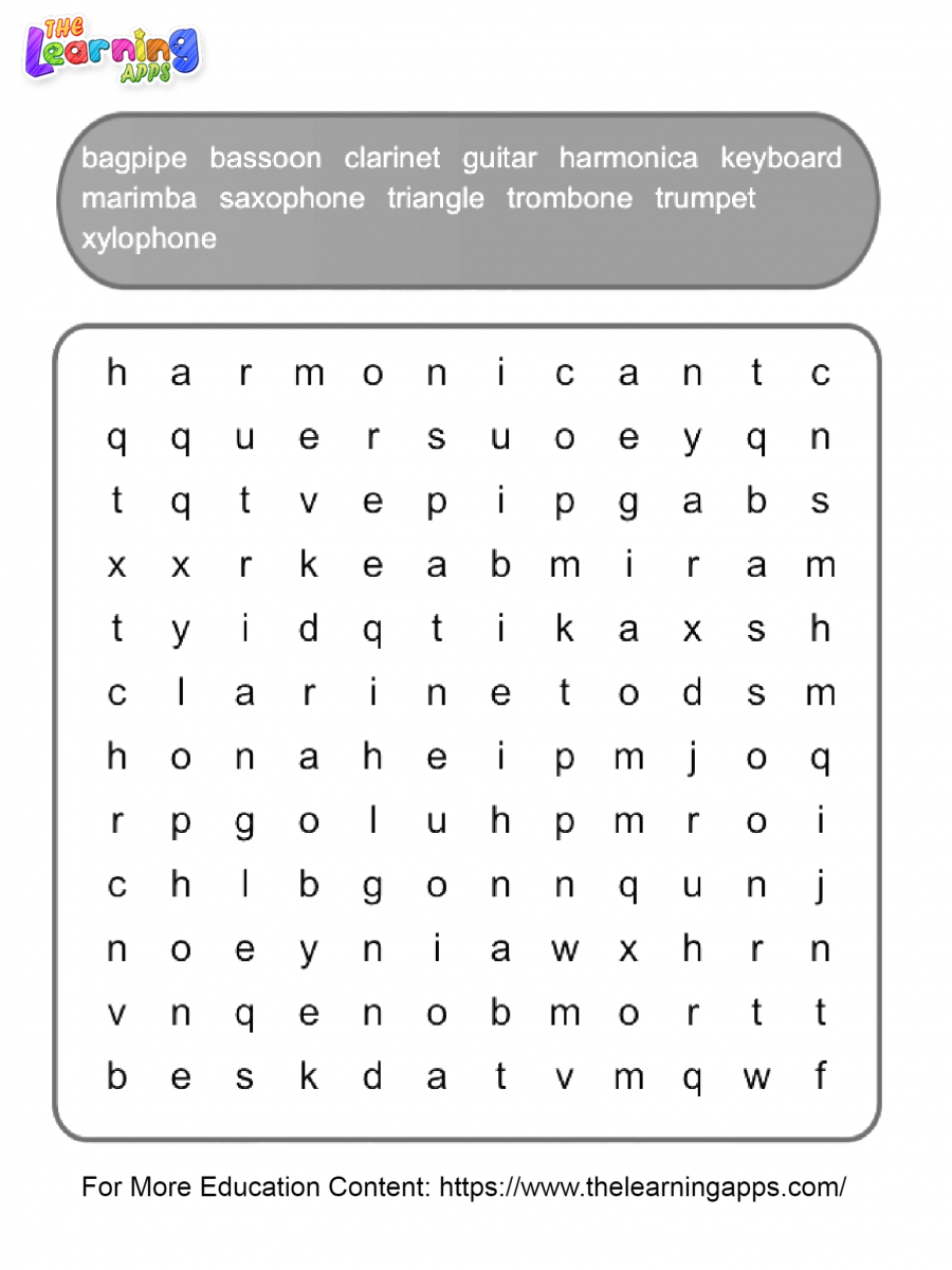Free Printable word search for seniors