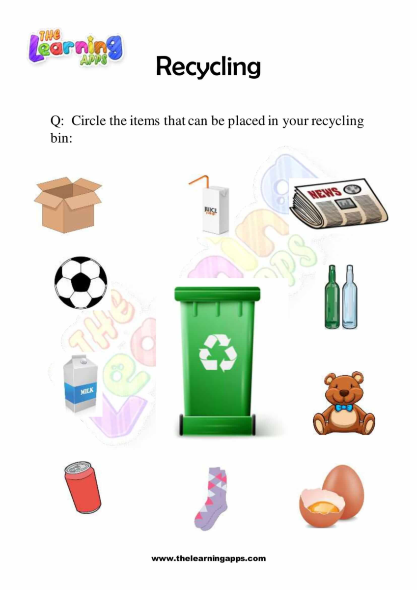 Reduce Reuse Recycle Worksheets - The Learning Apps