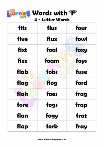 4 LETTER WORD STARTING WITH F-3
