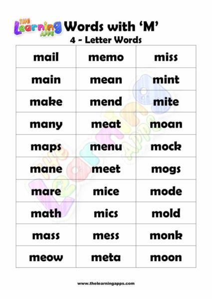 4 LETTER WORD STARTING WITH M-2