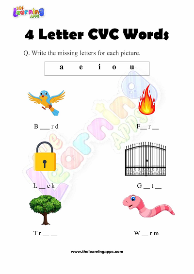 4-Letter-CVC-Words-Worksheets-for-Kindergarten-Activity-2