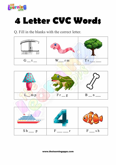4-Letter-CVC-Words-Worksheets-for-Kindergarten-Activity-4