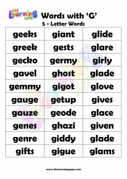 5 LETTER WORD STARTING WITH G-2