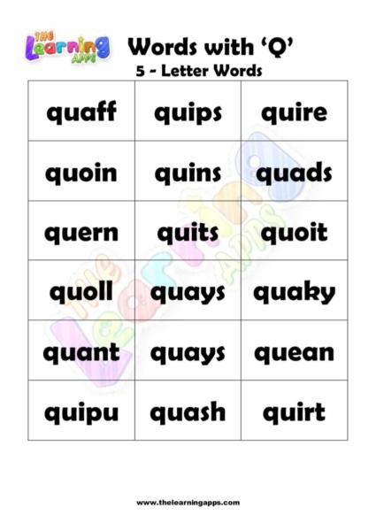 5 LETTER WORD STARTING WITH Q-2