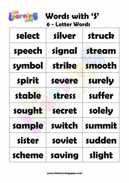 6 LETTER WORD STARTING WITH S-2