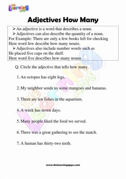 Adjektive-wie-viele-Arbeitsblätter-Klasse-3-Aktivität-2