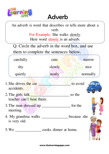 Adverb Worksheet 01