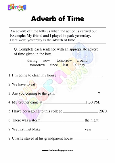 Adverb-of-Time-Worksheets-for-Grade-3-Activity-1