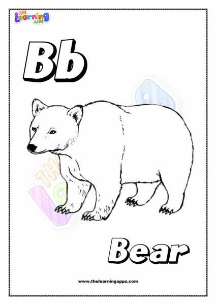 动物 B 可打印儿童 - 工作表