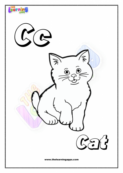 Животное C для печати для детей - рабочий лист