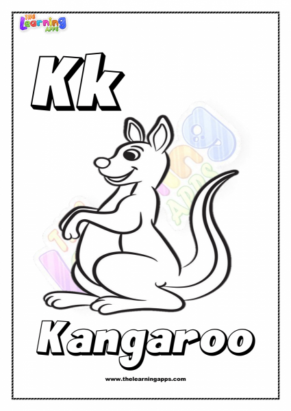 Animal K afdrukbaar voor kinderen - werkblad