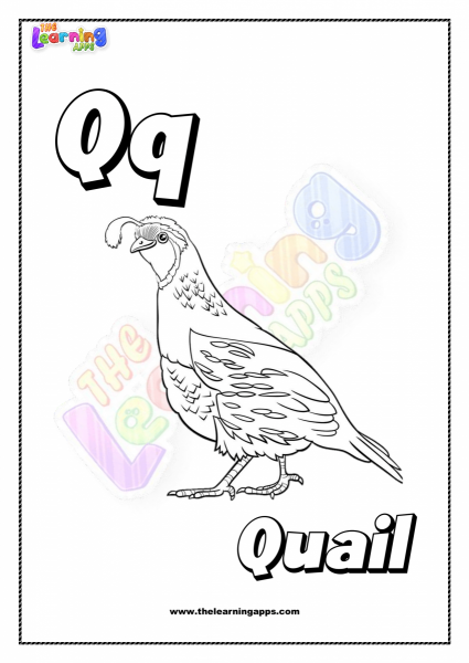 Animal Q para impressão para crianças - Planilha