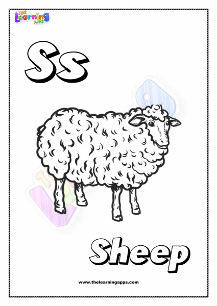 Животное S для печати для детей - рабочий лист