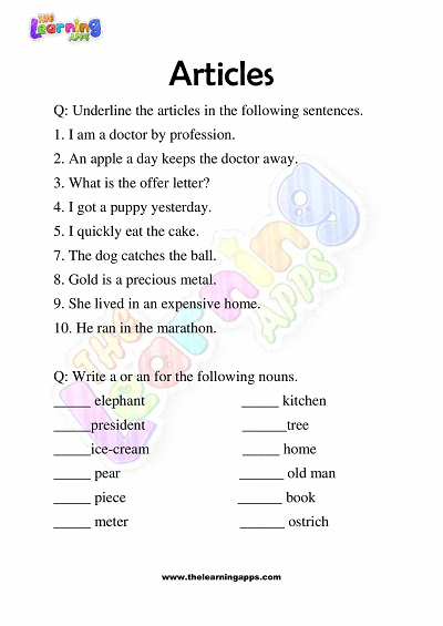 Articles-Worksheets-for-Grade-3-Activity-2