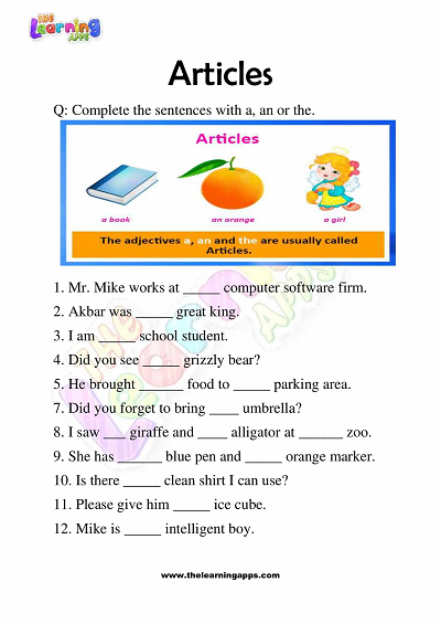 Articles-Worksheets-for-Grade-3-Activity-3