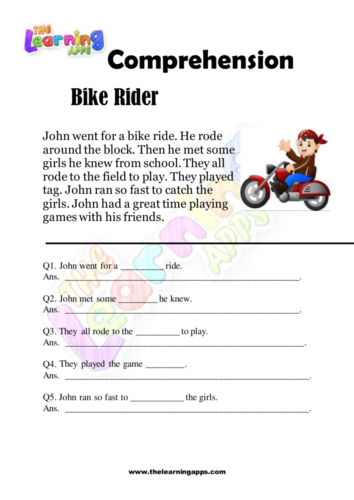 I-Bike Rider Comprehension