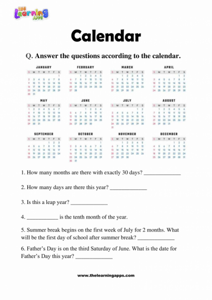 Calendar-Worksheets-Grade-3-Activity-6