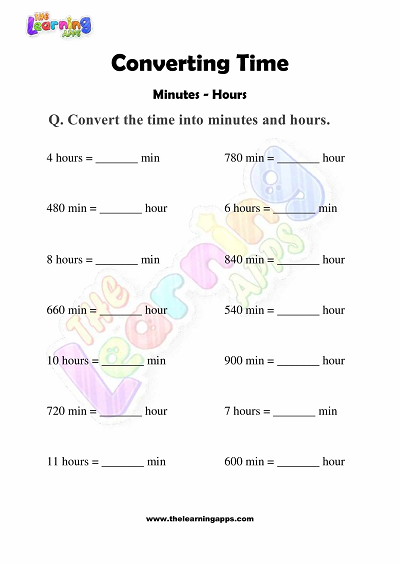 Преобразование-Time-Worksheets-Grade-3-Activity-2