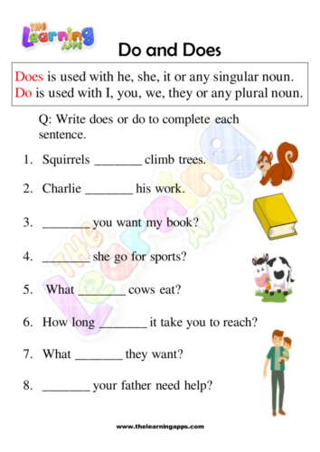 Do and Does Worksheet 01
