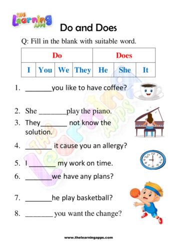 Do and Does Worksheet 04