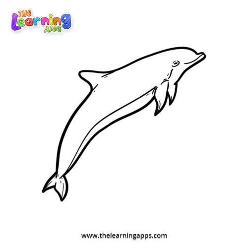 Радни лист за бојење делфина