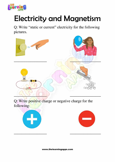 أوراق عمل الكهرباء والمغناطيسية الصف 3 نشاط 9