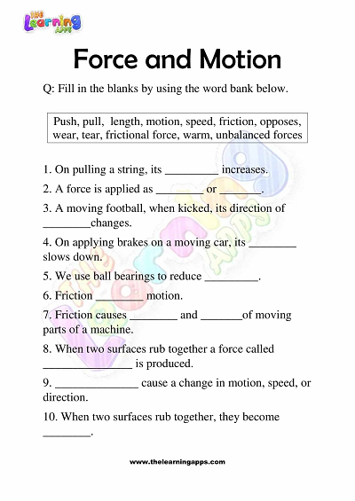 Force-and-Motion-Worksheets-Grade-3-Activity-2