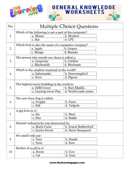 gk multiple choice questions with answers